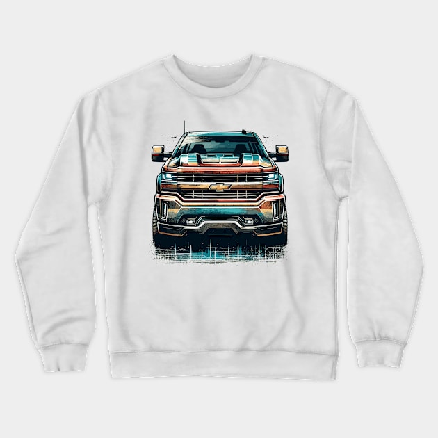 Chevrolet Silverado Crewneck Sweatshirt by Vehicles-Art